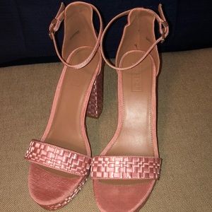 Pink TopShop platform heels